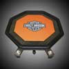 60" Octagon with smooth racetrack and Slide out Hidden Cup Holders. Custom Dye sub Cloth.